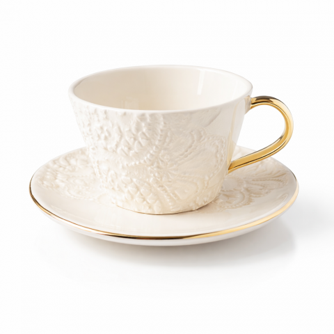 White tea cup&saucer