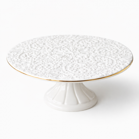White cake stand