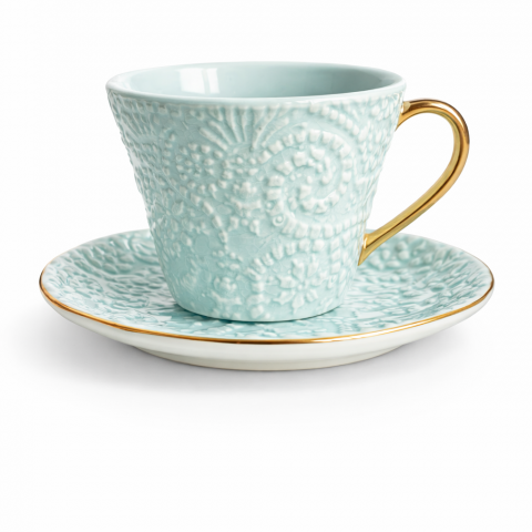 Blue coffee cup&saucer