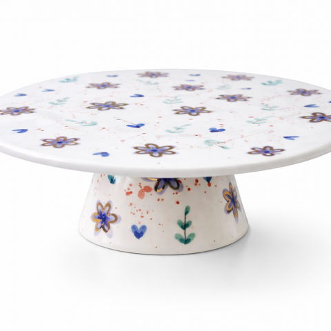 Purple flower cake stand 