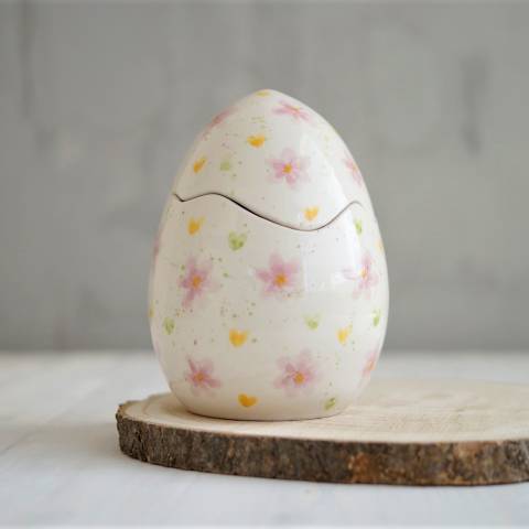 Easter egg Pink flower pot