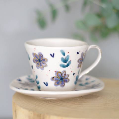 Flower collection coffee cup&saucer