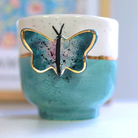Butterfly in verde pavone