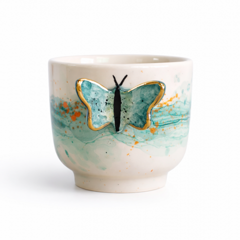 Butterfly in verde pavone