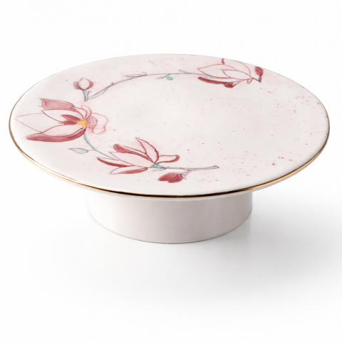 Magnolia open flower mini cake stand