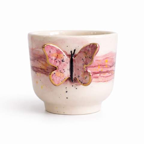 Butterfly cup in pink 1