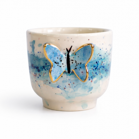 Butterfly in sparkly blue