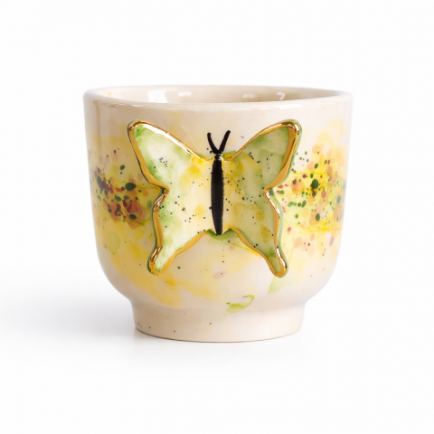 Butterfly in sparkly green&yellow