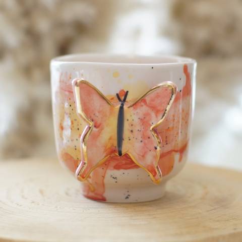 Butterfly in multicolor orange