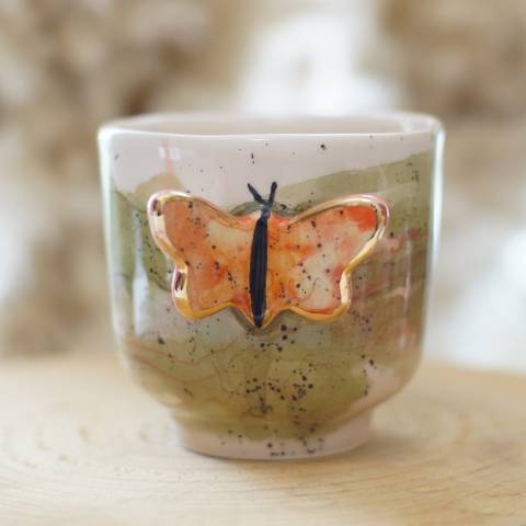 Butterfly in multicolor light green