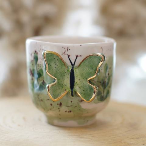 Butterfly in multicolor green