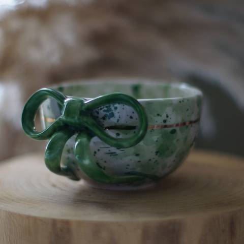 Green bow cup 300ml