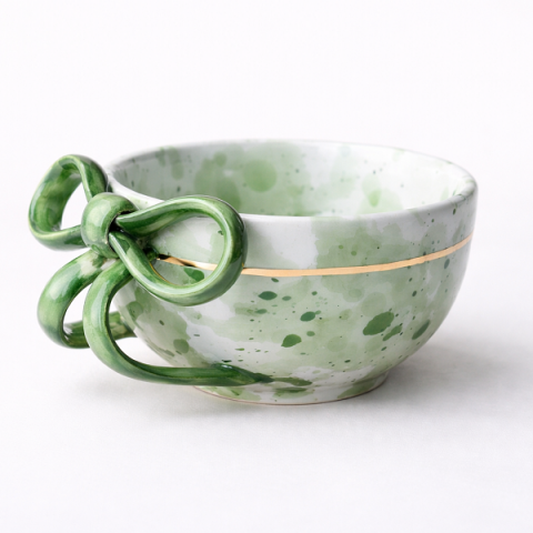 Green bow cup 300ml