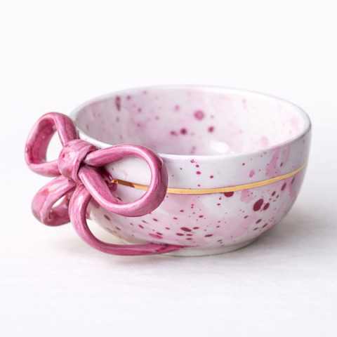 Pink bow cup 300ml