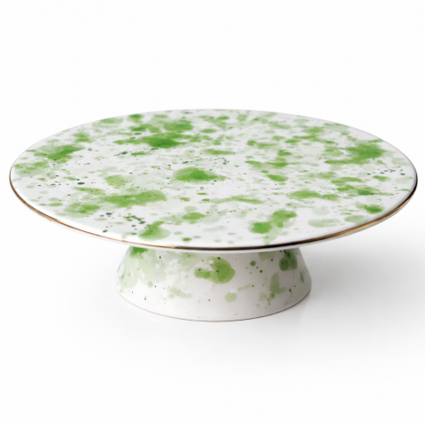 Green cake stand 26cm